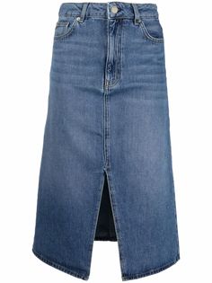 Ba&Sh джинсовая юбка с разрезом