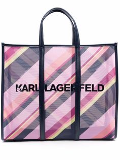 Karl Lagerfeld сумка-тоут в полоску с логотипом