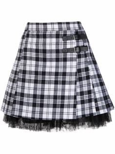 RED Valentino юбка мини в клетку тартан
