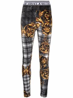 Versace Jeans Couture клетчатые легинсы