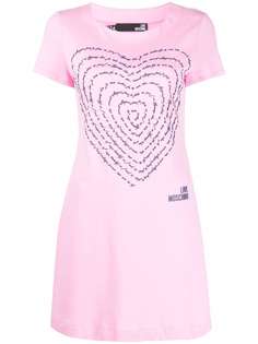 Love Moschino платье-футболка из джерси с логотипом