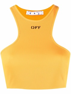 Off-White укороченный топ с логотипом