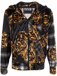 Versace Jeans Couture худи на молнии с принтом Baroque