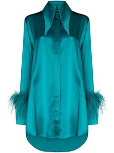 16Arlington платье-рубашка Seymour с перьями