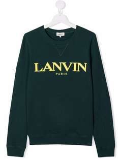 LANVIN Enfant толстовка с вышитым логотипом