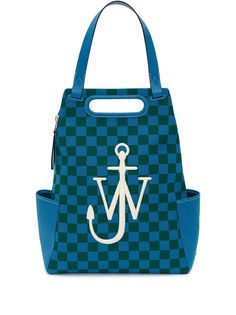 JW Anderson рюкзак в шахматную клетку с логотипом Anchor