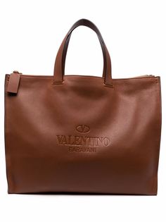 Valentino Garavani сумка-тоут с тисненым логотипом