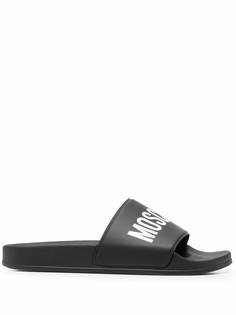 Moschino Kids шлепанцы с логотипом