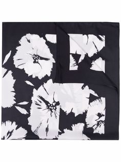 Nina Ricci платок с цветочным принтом и логотипом