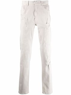 Givenchy узкие джинсы с эффектом потертости