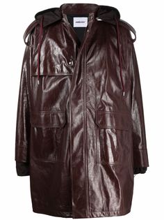 AMBUSH кожаное пальто с карманами