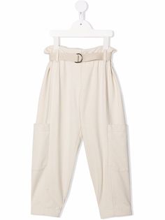 Brunello Cucinelli Kids зауженные брюки с поясом