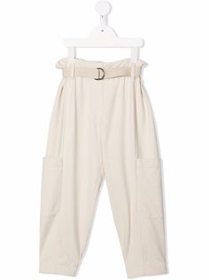 Brunello Cucinelli Kids зауженные брюки с поясом