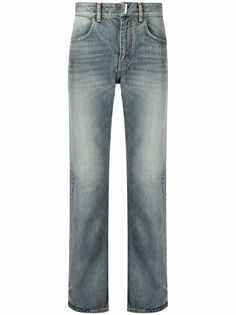 Givenchy прямые джинсы из вареного денима