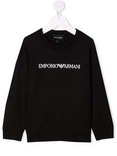 Emporio Armani Kids толстовка с круглым вырезом и логотипом