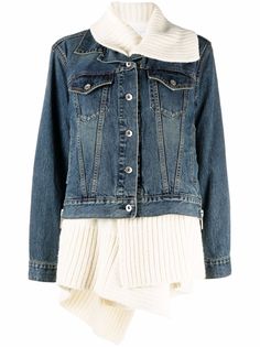 sacai джинсовая куртка со вставками