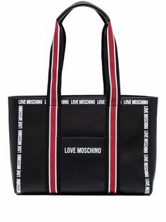 Love Moschino полосатая сумка-тоут с логотипом