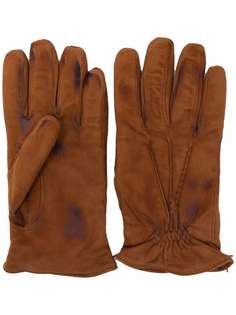 Eleventy перчатки с эффектом потертости