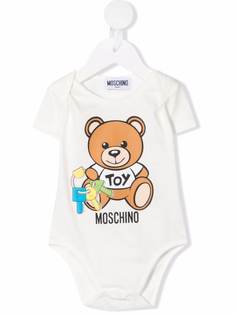 Moschino Kids боди Teddy Bear с логотипом