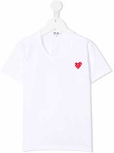Comme Des Garçons Play Kids футболка с принтом и короткими рукавами