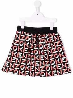 Kenzo Kids расклешенная юбка с графичным принтом