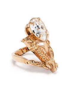 Versace кольцо Virtus с кристаллом