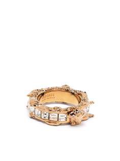 Versace кольцо с декором Medusa и кристаллами