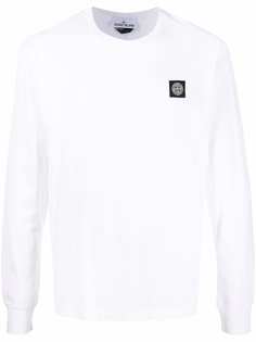Stone Island футболка с длинными рукавами и нашивкой-логотипом