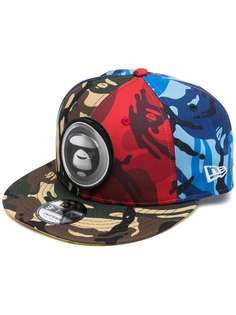 AAPE BY *A BATHING APE® кепка с камуфляжным принтом и вставками