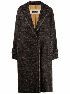 Uma Wang однобортное пальто с бахромой