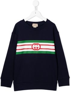 Gucci Kids толстовка с логотипом Interlocking G