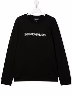 Emporio Armani Kids толстовка с круглым вырезом и логотипом