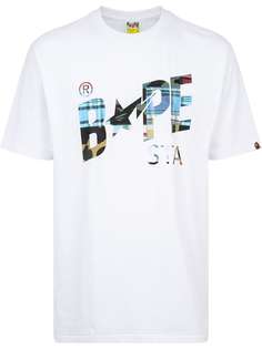 A BATHING APE® футболка Patchwork Bape Sta с логотипом