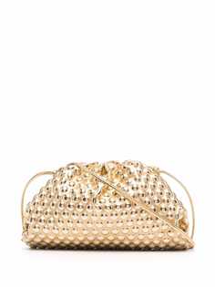 Bottega Veneta мини-сумка Pouch с эффектом металлик