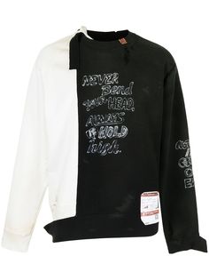Maison Mihara Yasuhiro толстовка с эффектом потертости