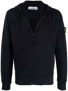 Stone Island худи на молнии с нашивкой-логотипом
