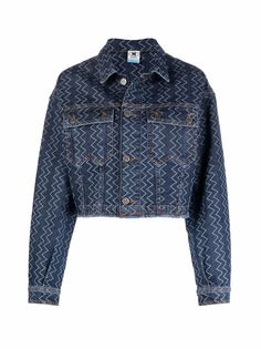 M Missoni джинсовая куртка с узором зигзаг