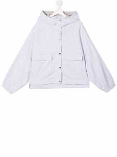 Brunello Cucinelli Kids однобортная куртка с капюшоном