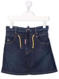 Dsquared2 Kids джинсовая юбка с кулиской