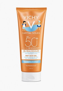 Крем для тела Vichy солнцезащитный для детей CAPITAL SOLEIL с технологией нанесения на влажную кожу WET SKIN SPF50+, 200 мл