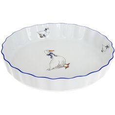 Блюдо для выпечки Thun Гуси жаропрочный фарфор 21 см