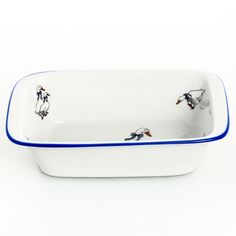 Блюдо для запекания Thun Гуси жаропрочный фарфор 17х10 см