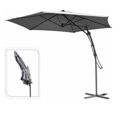 Зонт садовый солнцезащитный Koopman furniture диаметр 3м серый