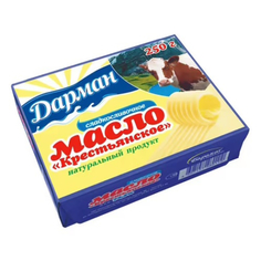 Сливочное масло Дарман Крестьянское 72,5%, 250 г