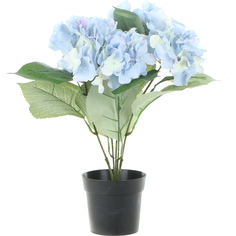 Цветок искусственный в горшке Dpi Гортензия синий 11х36 см Koopman