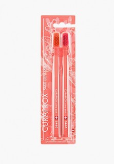 Комплект зубных щеток Curaprox "ultrasoft", d 0,10 мм (2 шт.) CS Duo Coral Edition Color 2019