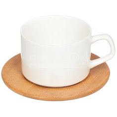 Сервиз чайный из керамики и дерева, 12 предметов, Y145 I.K