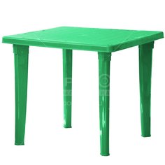 Стол пластиковый квадратный Элластик-Пласт зеленый, 85х85х70 см