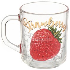 Кружка стеклянная ОСЗ Gren Tea Полезная клубника 07с1335, 200 мл Osz