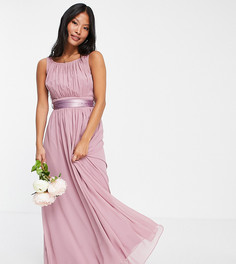 Розовое платье макси для подружки невесты Little Mistress Petite Bridesmaid-Розовый цвет